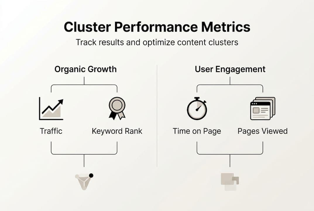 Infographic showing cluster performance metrics