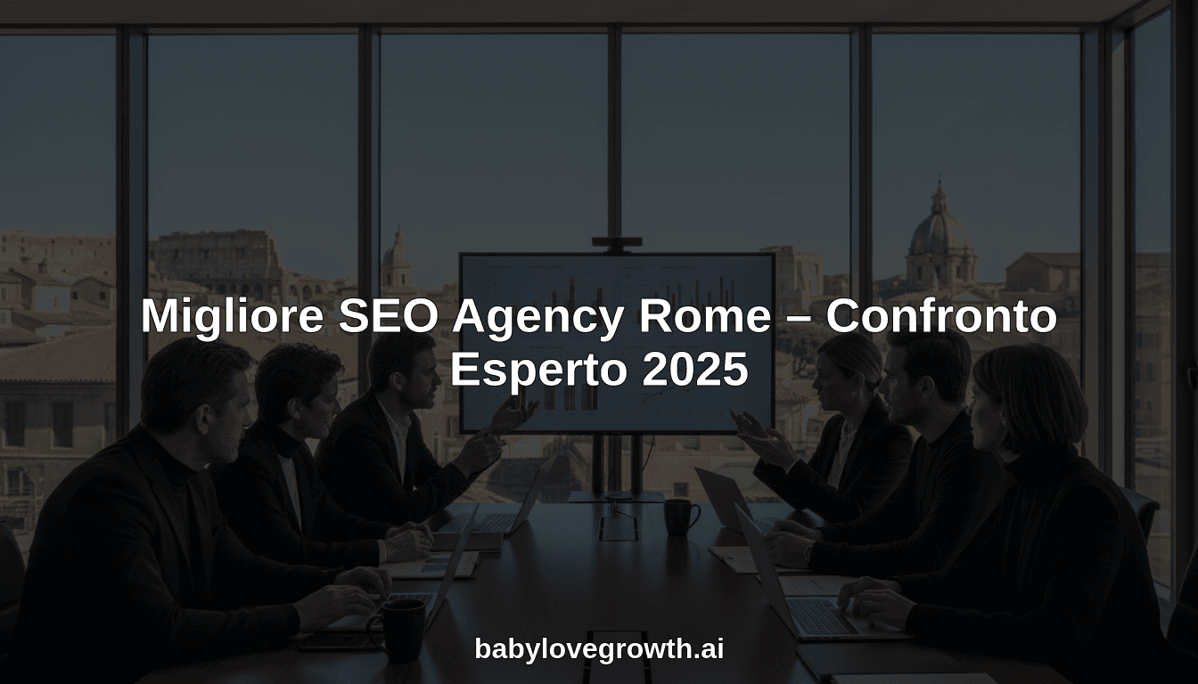 Migliore SEO Agency Rome – Confronto Esperto 2025