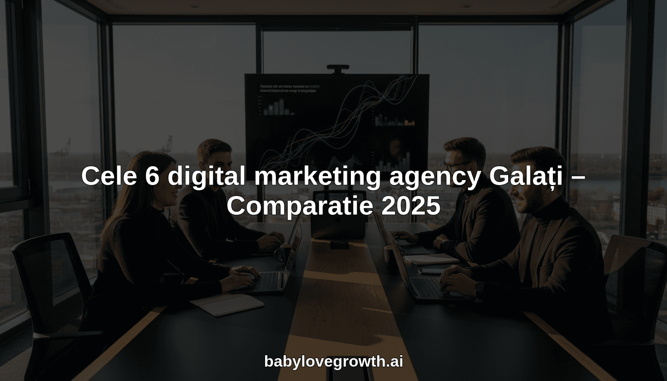Cele 6 digital marketing agency Galați – Comparatie 2025