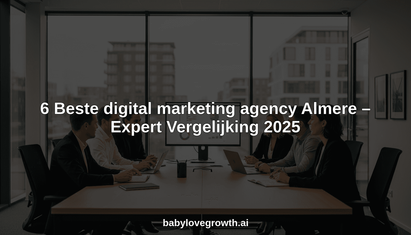 6 Beste digital marketing agency Almere – Expert Vergelijking 2025