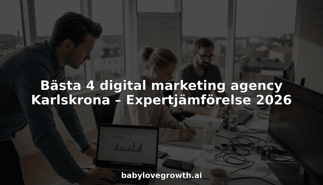 Bästa 4 digital marketing agency Karlskrona – Expertjämförelse 2026