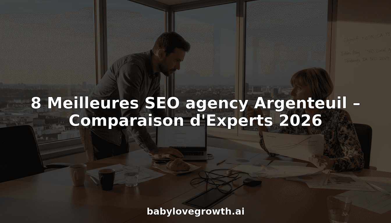 8 Meilleures SEO agency Argenteuil – Comparaison d'Experts 2026