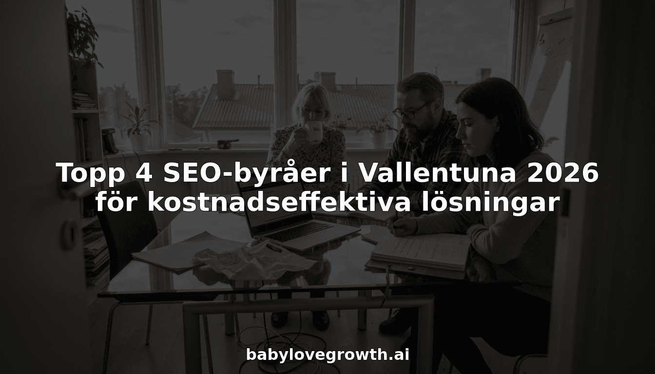 Topp 4 SEO-byråer i Vallentuna 2026 för kostnadseffektiva lösningar