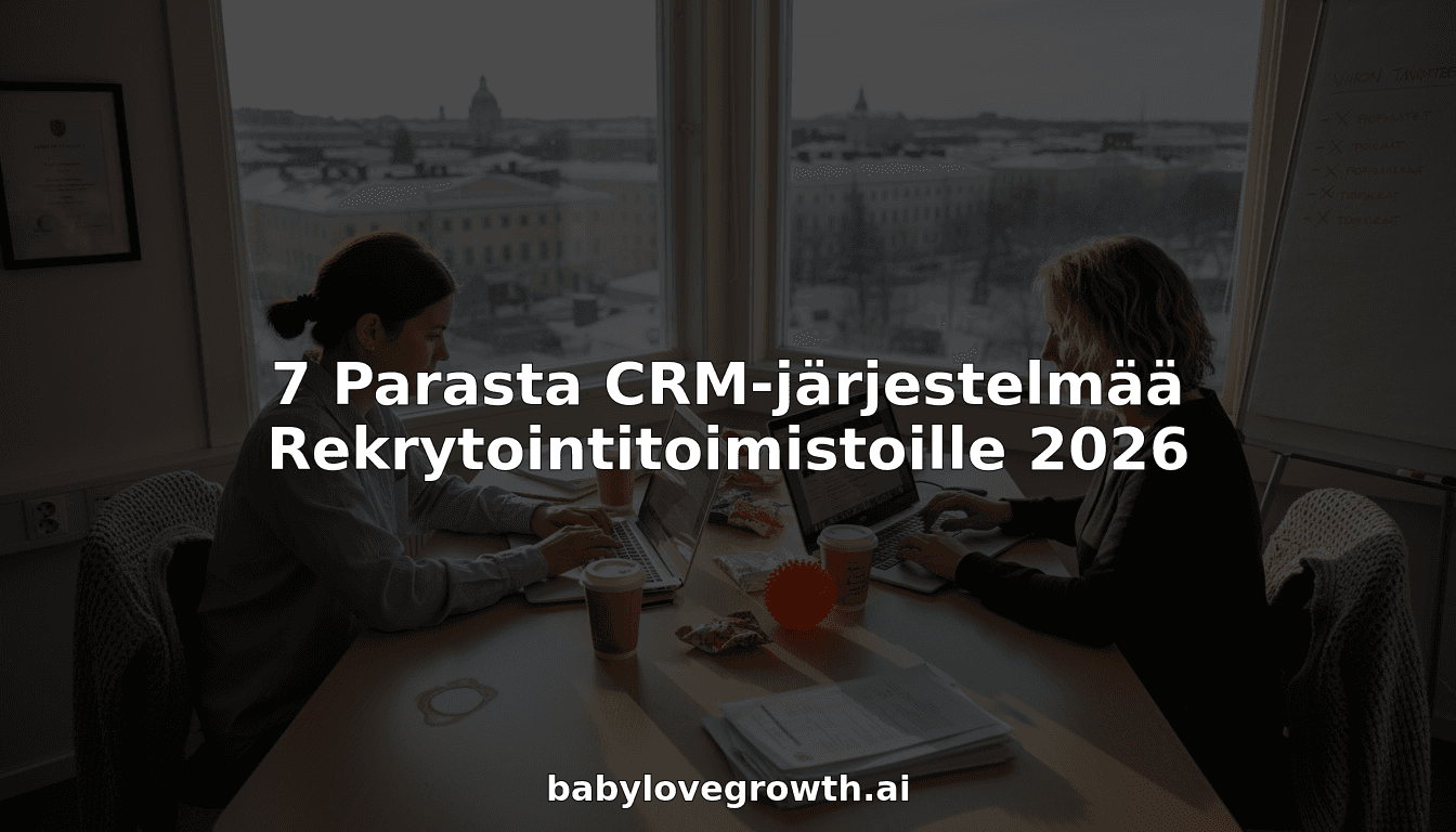 7 Parasta CRM-järjestelmää Rekrytointitoimistoille 2026