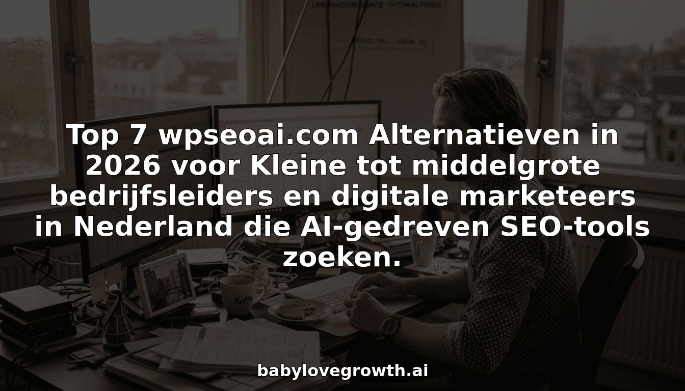Top 7 wpseoai.com Alternatieven in 2026 voor Kleine tot middelgrote bedrijfsleiders en digitale marketeers in Nederland die AI-gedreven SEO-tools zoeken.