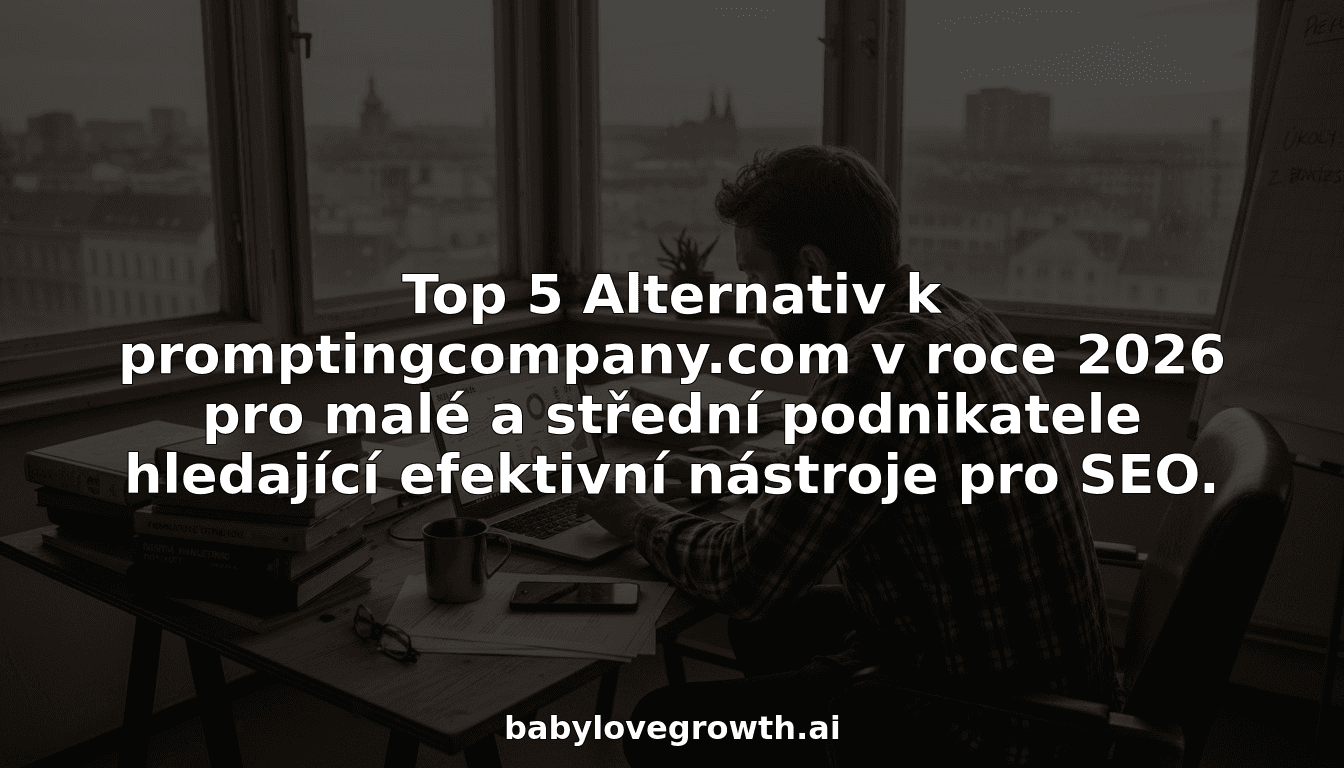 Top 5 Alternativ k promptingcompany.com v roce 2026 pro malé a střední podnikatele hledající efektivní nástroje pro SEO.