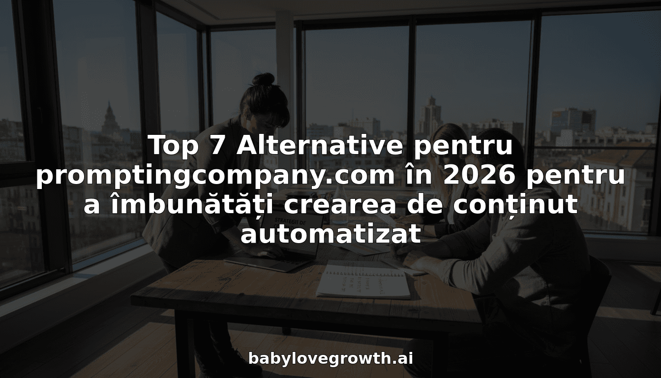 Top 7 Alternative pentru promptingcompany.com în 2026 pentru a îmbunătăți crearea de conținut automatizat