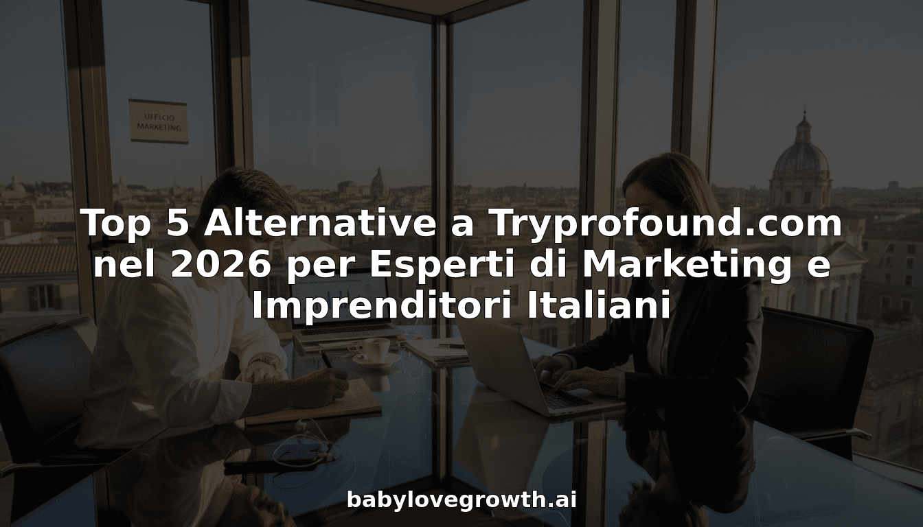 Top 5 Alternative a Tryprofound.com nel 2026 per Esperti di Marketing e Imprenditori Italiani