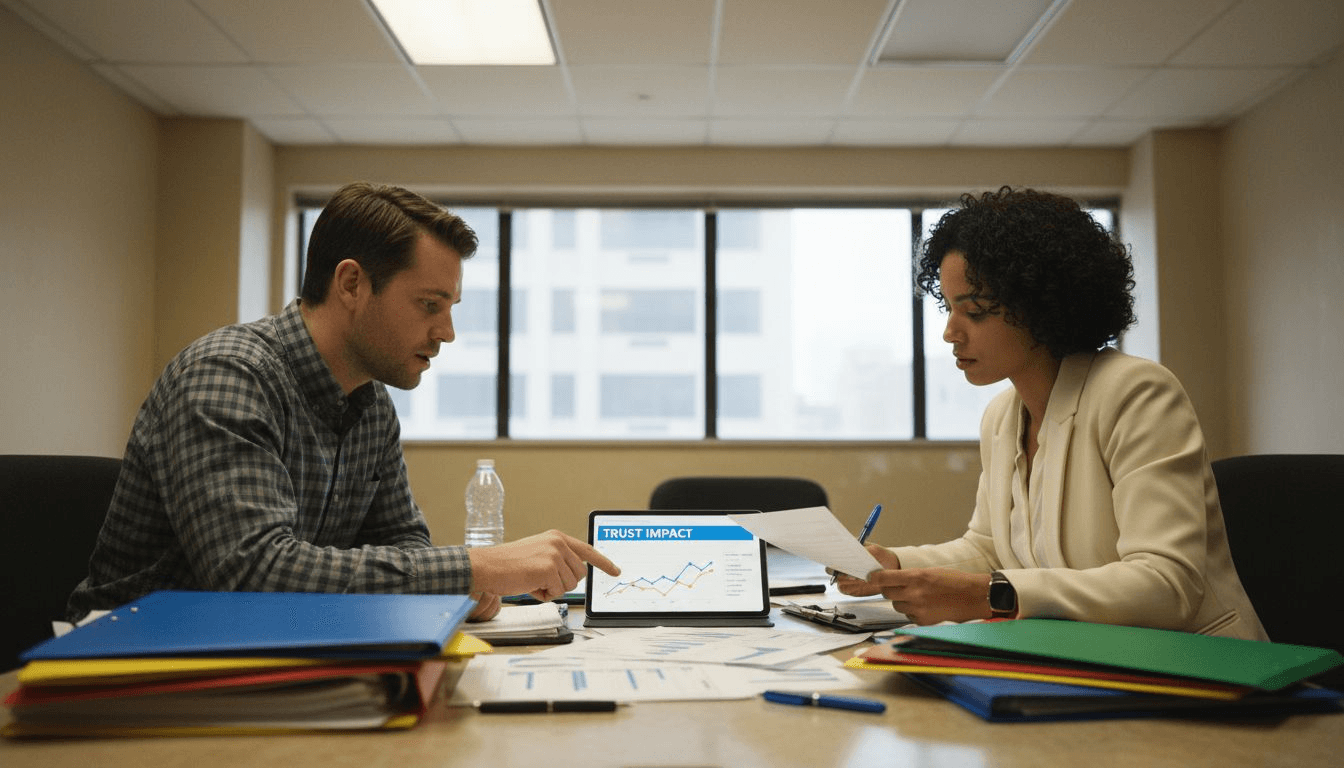 Team analyzes customer review impact together