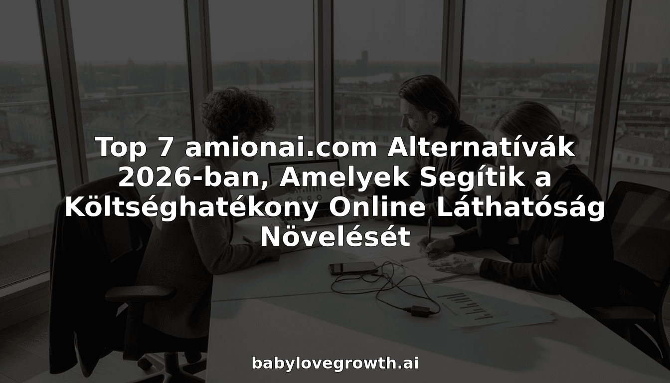 Top 7 amionai.com Alternatívák 2026-ban, Amelyek Segítik a Költséghatékony Online Láthatóság Növelését