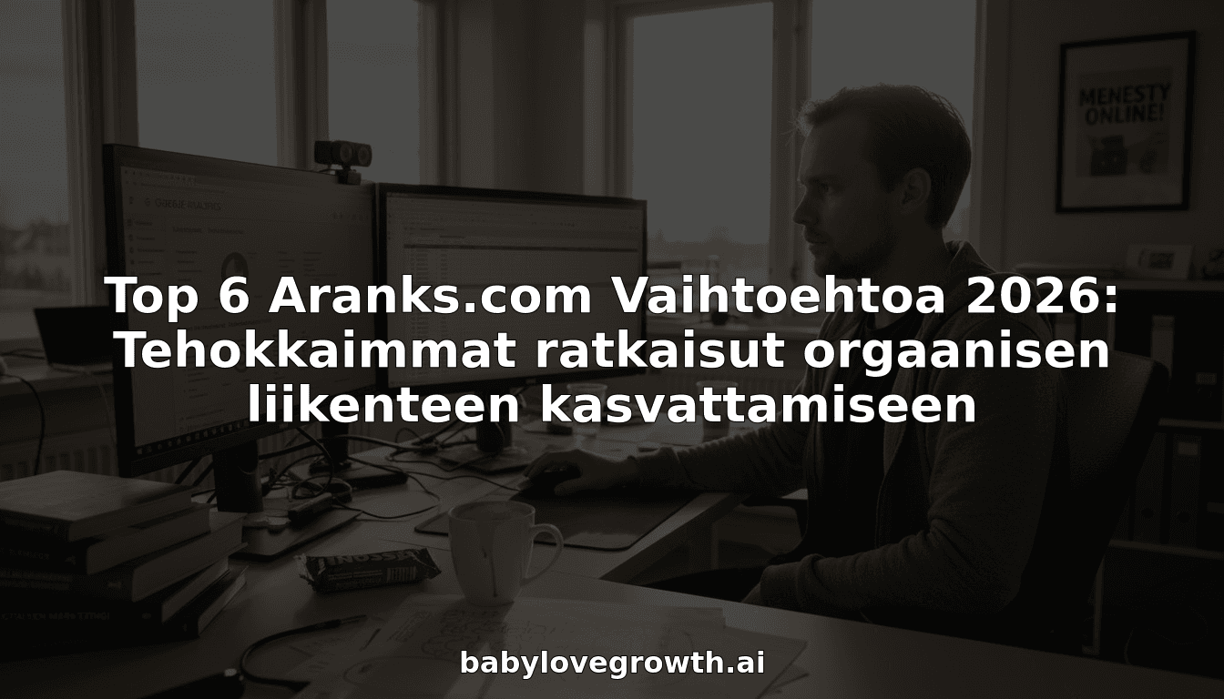 Top 6 Aranks.com Vaihtoehtoa 2026: Tehokkaimmat ratkaisut orgaanisen liikenteen kasvattamiseen