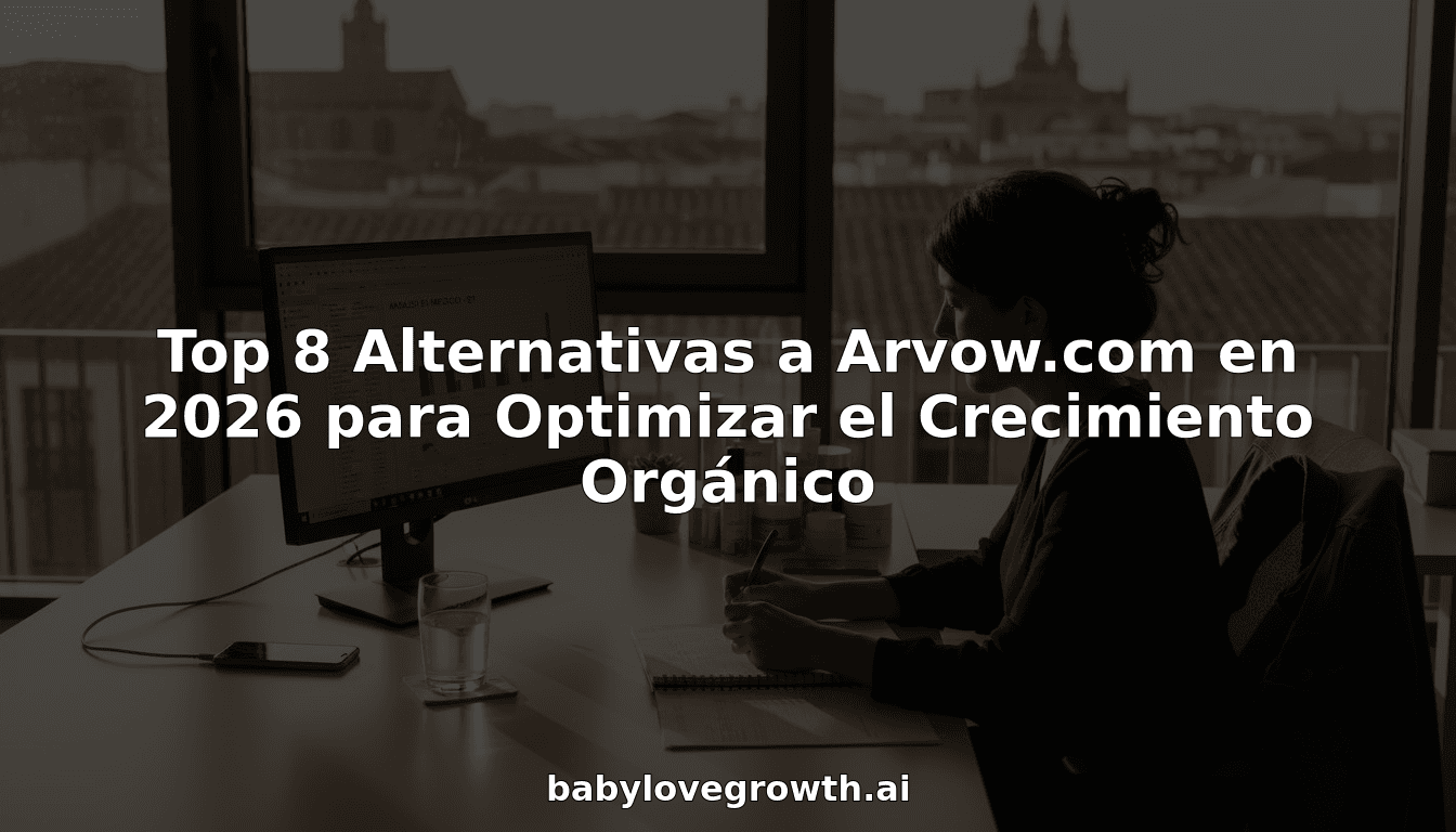 Top 8 Alternativas a Arvow.com en 2026 para Optimizar el Crecimiento Orgánico