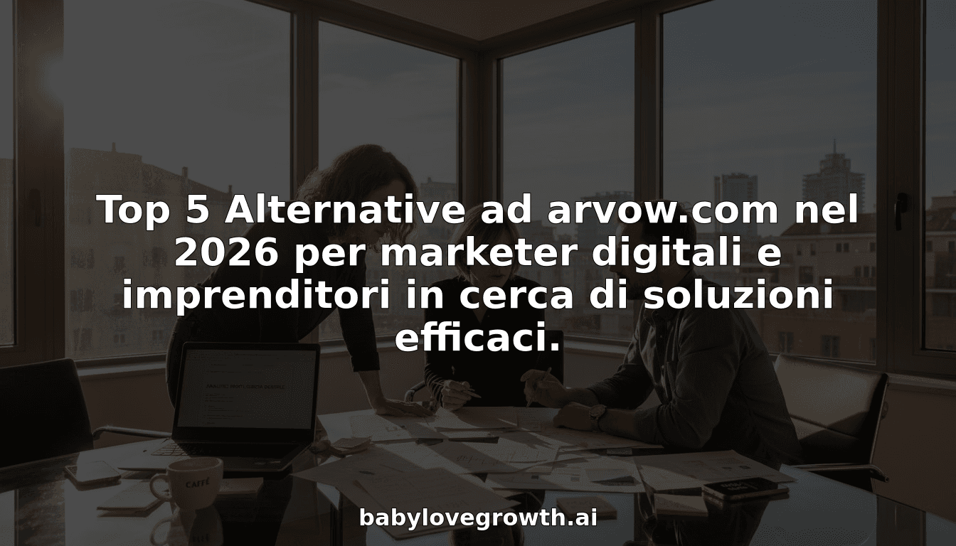 Top 5 Alternative ad arvow.com nel 2026 per marketer digitali e imprenditori in cerca di soluzioni efficaci.