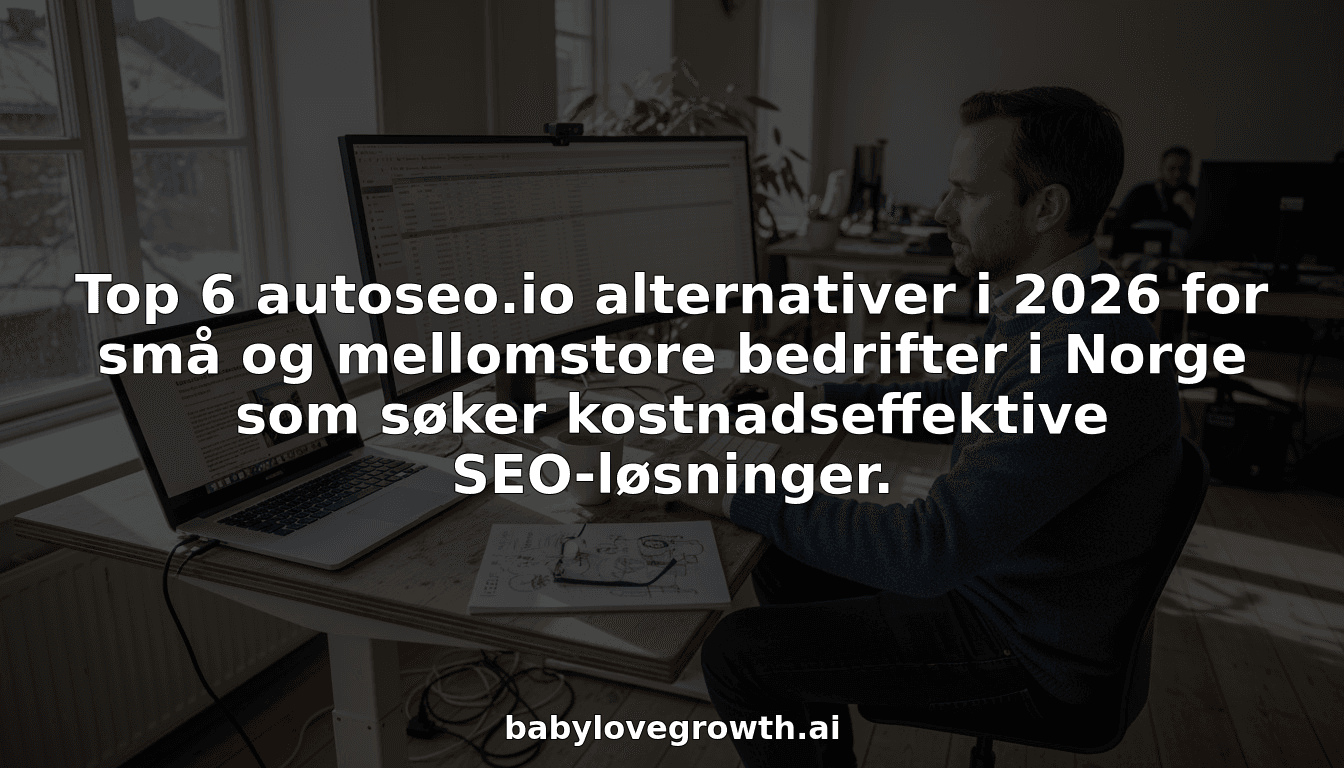 Top 6 autoseo.io alternativer i 2026 for små og mellomstore bedrifter i Norge som søker kostnadseffektive SEO-løsninger.