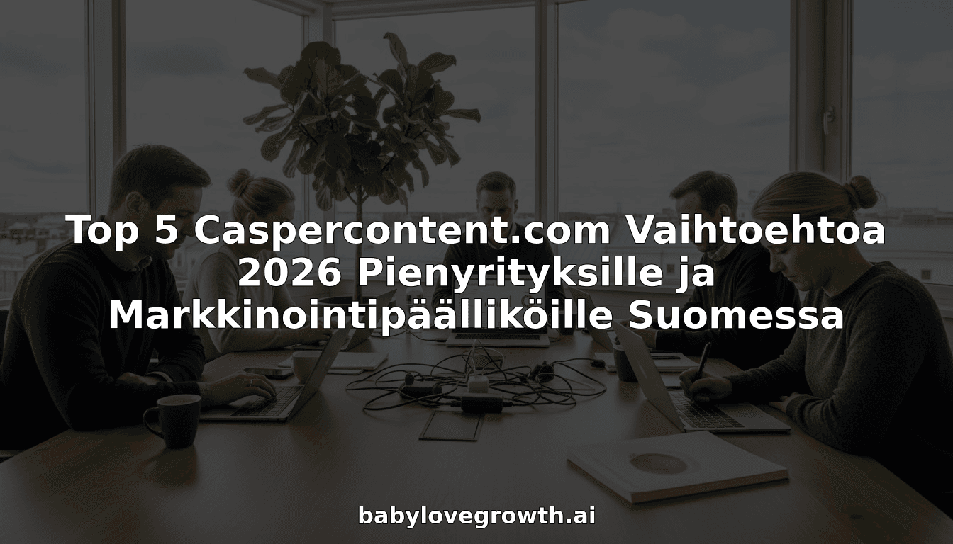 Top 5 Caspercontent.com Vaihtoehtoa 2026 Pienyrityksille ja Markkinointipäälliköille Suomessa