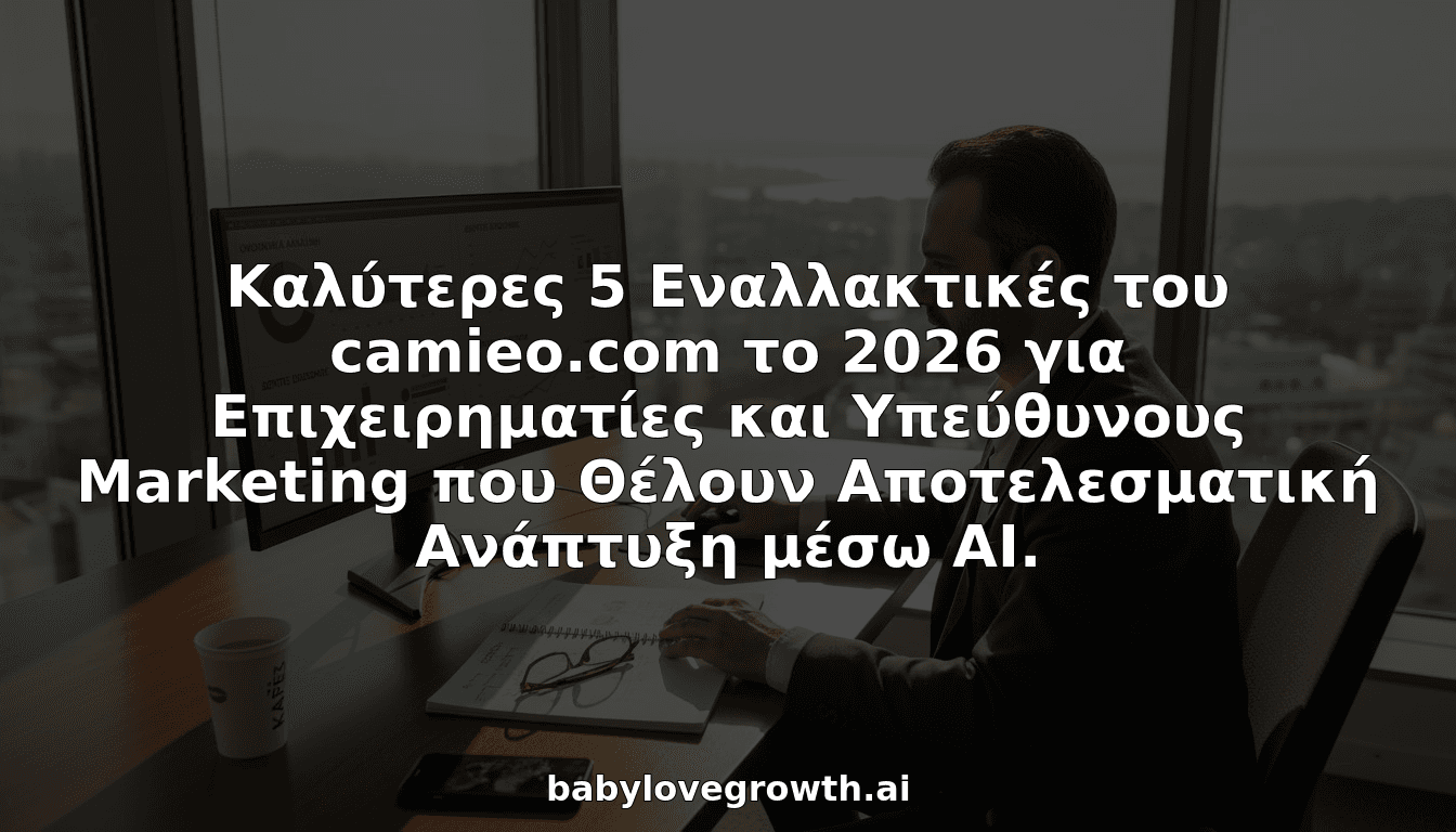 Καλύτερες 5 Εναλλακτικές του camieo.com το 2026 για Επιχειρηματίες και Υπεύθυνους Marketing που Θέλουν Αποτελεσματική Ανάπτυξη μέσω AI.