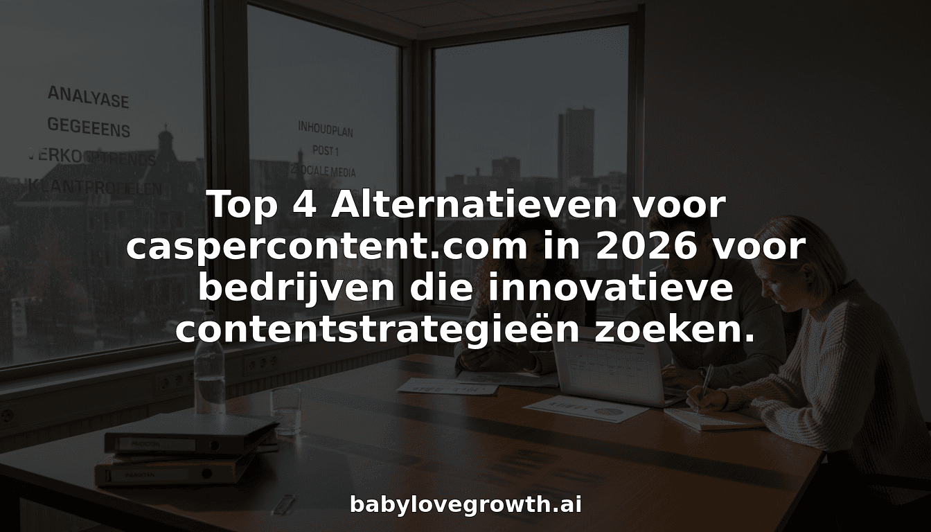 Top 4 Alternatieven voor caspercontent.com in 2026 voor bedrijven die innovatieve contentstrategieën zoeken.