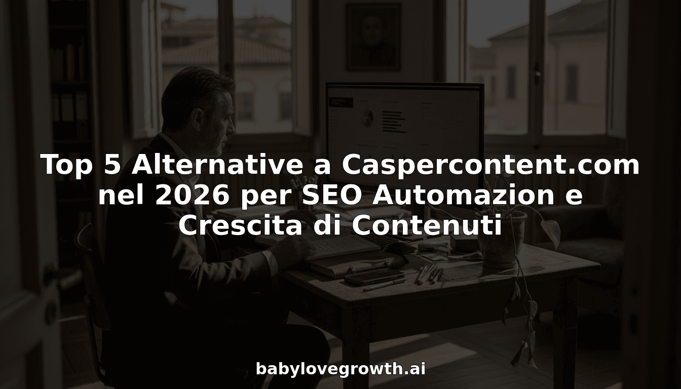 Top 5 Alternative a Caspercontent.com nel 2026 per SEO Automazion e Crescita di Contenuti