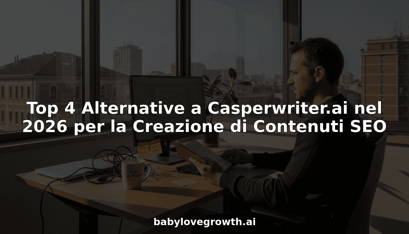 Top 4 Alternative a Casperwriter.ai nel 2026 per la Creazione di Contenuti SEO