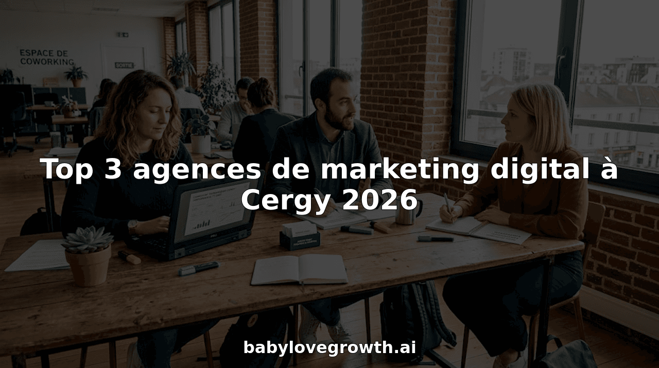 Top 3 agences de marketing digital à Cergy 2026