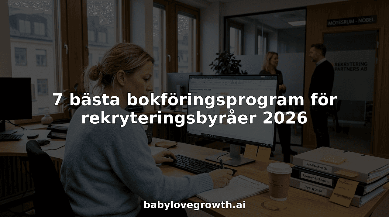 7 bästa bokföringsprogram för rekryteringsbyråer 2026