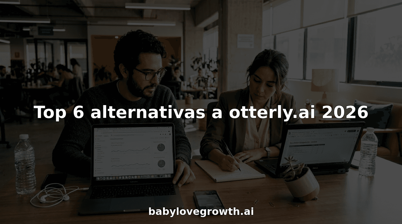 Profesionales de marketing digital trabajando en equipo dentro de una oficina dinámica y llena de actividad.