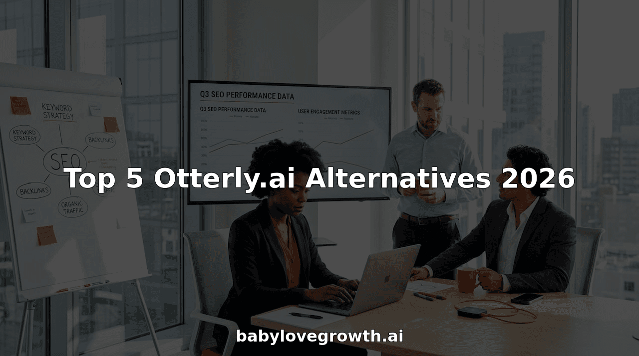 Business team reviews SEO platform alternatives