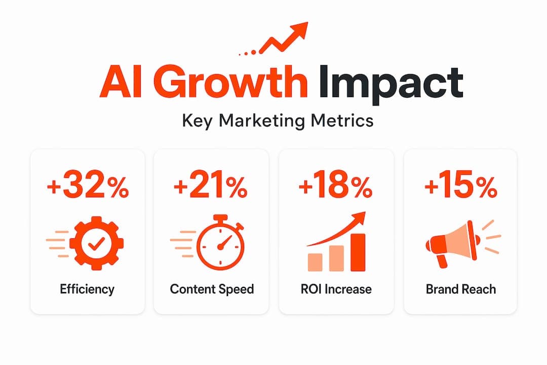 Infographic highlights AI marketing performance stats