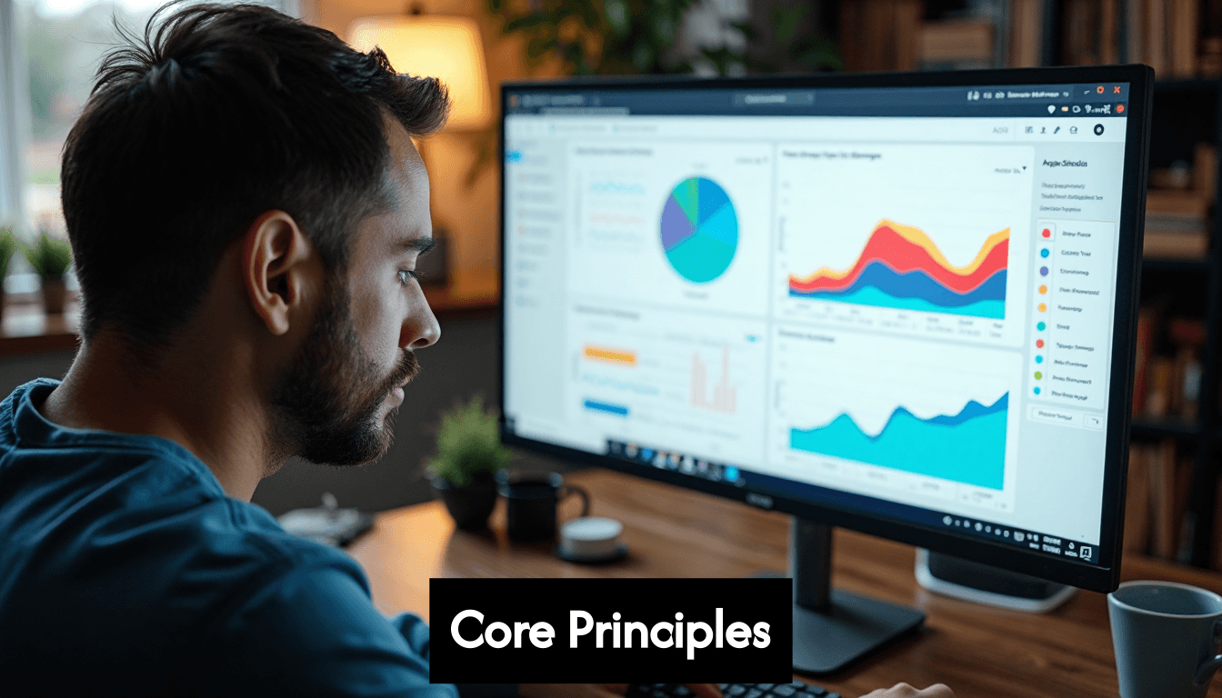 Person analyzing website analytics data