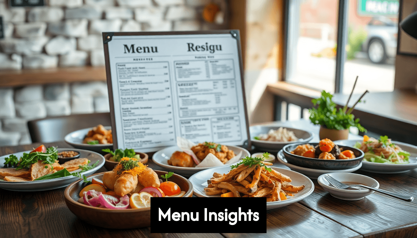 Attractive restaurant menu