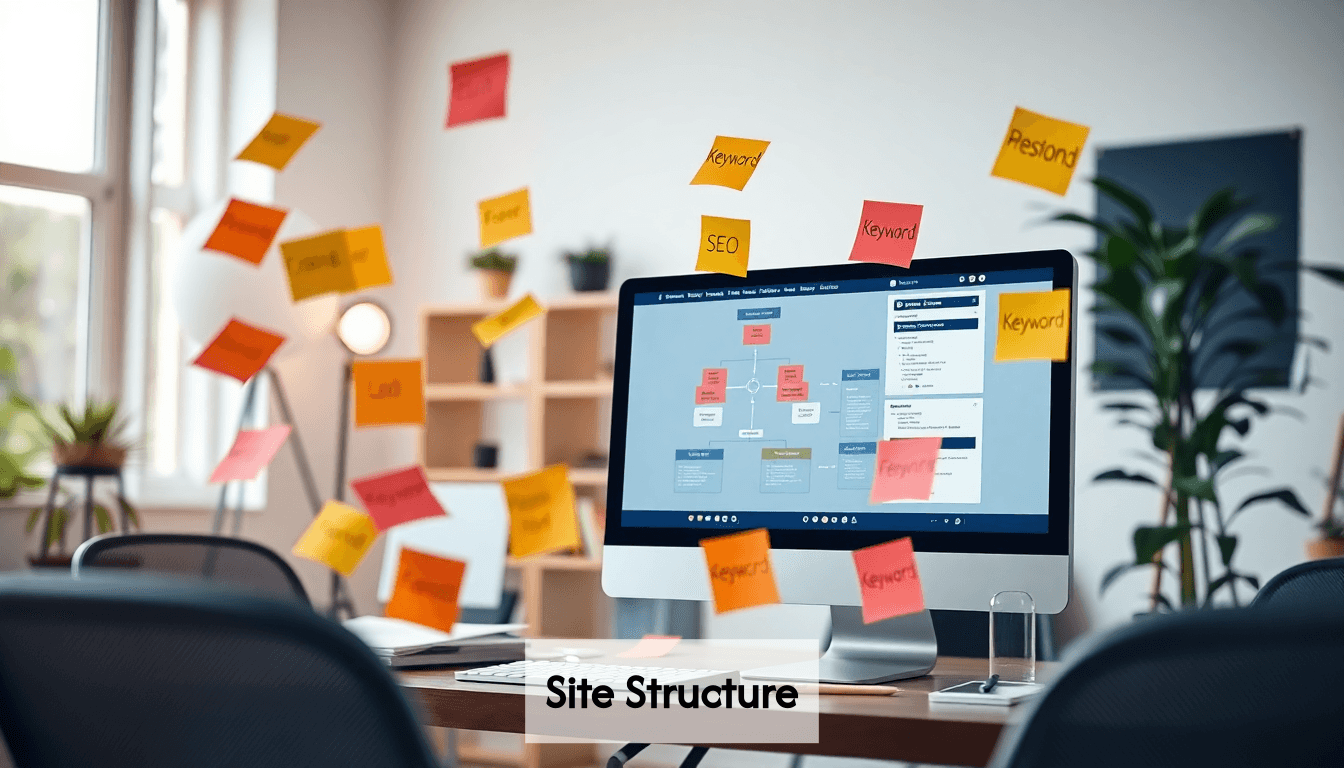 An architectural layout of a website.